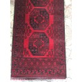 GORGEOUS GENUINE WOOL HAND KNOTTED AFGHAN PERSIAN RUNNER 3750 X 830mm