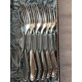 WOW !!!! A BEAUTIFUL BOXED SET OF WELLNER GERMAN SILVER PLATE CUTLERY 1930,s all clearly marked