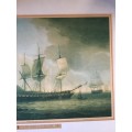 WOW !!! Vintage limited edition framed print of "English ships in Table Bay 1787" by Robert Dodd