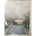 WOW !!! A stunning large framed landscape print signed by Mel Brigg 1980