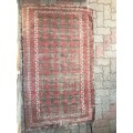 WELL WORN GENUINE WOOL HAND KNOTTED PERSIAN CARPET1540 X 900mm