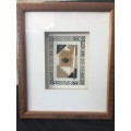 STUNNING FRAMED BOXED AFRICAN ARTWORK WITH A WATER BUFFALO