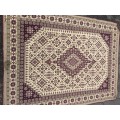 GORGEOUS NIKZAD YAZD IRANIAN COTTON FLOOR RUG / THROW  1470 X 1980mm signed by the maker
