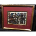 WOW !!! STUNNING FRAMED EGYPTIAN PAINTING ON PAPYRUS  500 X 400mm