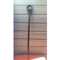 So Collectible, African Vintage Ebony wood Warrior Fist Walking stick. 86 cm long