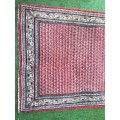 WOW !!!! STUNNING NICELY WORN MIR PURE WOOL HAND KNOTTED THICK PILE PERSIAN CARPET 1470 X 990mm