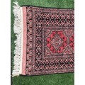 WOW !!!!  A STUNNING PURE WOOL HAND KNOTTED BOKHARA PERSIAN CARPET 1280 X 600mm