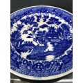 Beautiful Collectible Vintage Japanese porcelain Plate,Blue and White antique design. Marked Japan