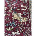 INVESTMENT OPPORTUNITY ~ A RARE AND VALUABLE EXQUISITE SIGNED QUM PURE SILK PERSIAN HUNTING CARPET