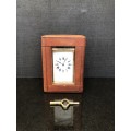 STUNNING SOLID BRASS AND GLASS CHIMING FRENCH CARRIAGE CLOCK IN ORIGINAL CASE WORKING 100%