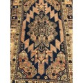 WOW !!!  PURE WOOL HAND KNOTTED VINTAGE NICELY WORN HAMADAN PERSIAN CARPET 1740 X 1250mm