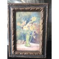 WOW !!! STUNNING VINTAGE FRAMED ORIGINAL SMALL STILL LIFE WATERCOLOR PAINTING BY SYBIL RENSHAW