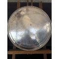 WOW !!! STUNNING ROUND SILVER PLATED PIERCED GALLERY TRAY MARKED EMESS