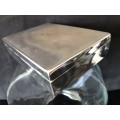 Art Deco Silver Plated Aristocrat Cigarette Box, Keepsake Box, Double Compartment , Cedar Wood Lined