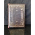 ANTIQUE HARDCOVER GILT EDGED LEATHER BOUND AND RIBBED BOOK - POEMS BY JEAN INGELOW 1867
