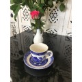 Beautiful Vintage Blue Willow Woods Ware Woods & Sons England Tea Cup & Saucer