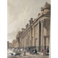 WOW !! STUNNING OLD LITHOGRAPH BY T.S.BOYS (1803 -1874) - THE BANK LOOKING TOWARDS THE MANSION HOUSE