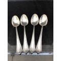 STUNNING ANTIQUE SET OF 4 HALLMARKED GORHAM STERLING SILVER TEA SPOONS circa 1911 - CLEARLY MARKED