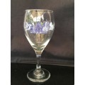 Stunning Vintage Genuine Crystal Blue Willow Large Wine Glasses set of 4 in Mint Condition.