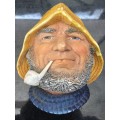 WOW !!! OLD SALT - VINTAGE LEGEND PRODUCTS CHALKWARE 3D WALL HANGING FIGURINE SIGNED F.WRIGHT c1985