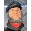 WOW !!! THE BOSUN - VINTAGE LEGEND PRODUCTS CHALKWARE 3D WALL HANGING FIGURINE SIGNED BY F. WRIGHT