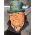 WOW !!! BILL SYKES - VINTAGE LEGEND PRODUCTS CHALKWARE 3D WALL HANGING FIGURINE SIGNED BY F. WRIGHT