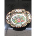 A Beautiful Hand Painted Vintage c1960's Chinese Famille Rose Sweet Dish Made in China Stamp
