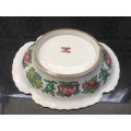 A Beautiful Hand Painted Vintage c1960's Chinese Famille Rose Sweet Dish Made in China Stamp
