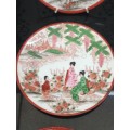Lot Beautiful c1930's  Japanese Nippon Tokusei Marked Translucent Hand Painted 18.5cm Plates x 6