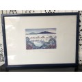 INVESTMENT ART !!! KAREL BURROWS - NEW ZEALAND ARTIST - HAND COLORED ETCHING