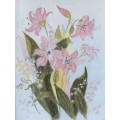 STUNNING FRAMED WATERCOLOR STILL LIFE OF FLOWER - SIGNED AND DATED 1999