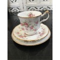 Delightful Vintage  Paragon "Victoriana Rose" By Appointment to Her Majesty The Queen. Tea Trio