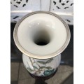 Rare Antique Chinese Qing Dynasty Famille Verte Fine Porcelain Vase.Fisherman in a boat & Landscape