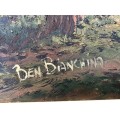 INVESTMENT ART !! BEN BIANCHINA (1939 - 2010) HIGHLY ACCLAIMED SA ARTIST - LARGE FRAMED OIL ON BOARD