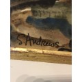 WOW !!! STUNNING FRAMED WATERCOLOR PAINTING BY S.ANDREWS -