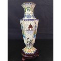 Beautiful Antique Chinese Cloisonne Vase Depicting Guanyin The Goddess of Mercy