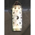 Vintage Chinese Bone With Silver Inlay Yin & Yang Opium Bottle complete.