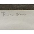 TESSA BEAVER (1932-2018) UK ARTIST - FRAMED LIMITED EDITION ETCHING 1/100 TITLED "CABBAGE"