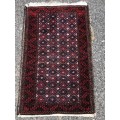 BEAUTIFUL DESIGN PURE WOOL HAND KNOTTED BALUCHI PERSIAN CARPET 910 X 560mm