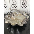 ABSOLUTELY STUNNING HIGHLY DETAILED SILVERPLATED CENTREPIECE OR SNACK TRAY - UNMARKED