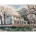 WOW !! CHARLES THEODORE VILLET ( 1896 - 1963) - STUNNING UNFRAMED WATERCOLOR PAINTING No 98 - SIGNED