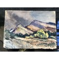 WOW !! CHARLES THEODORE VILLET ( 1896 - 1963) - STUNNING UNFRAMED WATERCOLOR PAINTING No 69 - SIGNED