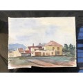 WOW !! CHARLES THEODORE VILLET ( 1896 - 1963) - STUNNING UNFRAMED WATERCOLOR PAINTING No 55 - SIGNED