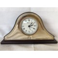 GORGEOUS ITALIAN STERLING SILVER CLAD QUARTZ MANTEL CLOCK - CLEARLY MARKED ABOUT 7g - NEEDS BATTERY