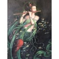 INVESTMENT ART !!! ZHANG LAN - STUNNING FRAMED SIGNED OIL ON CANVAS - SIGNED DATED ON THE BACK