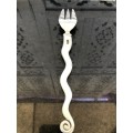 WOW !!! CARROL BOYES FUNCTIONAL ART !!! SPOTTED WAVE SERVING FORK - CLEARLY MARKED