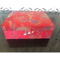 Vintage Chinese Embroidered Gift Boxed Hand Painted Enamel Miniature Tea Set 8 Piece