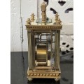 STUNNING VINTAGE BRASS FRENCH CARRIAGE CLOCK - FULL WORKING ORDER