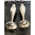 STUNNING HEAVY PAIR OF EMPIRE STYLE CANADIAN MADE SALT AND PEPPER SHAKERS