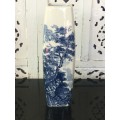 Signed Oriental Vase Hand Painted Under Glaze Blue